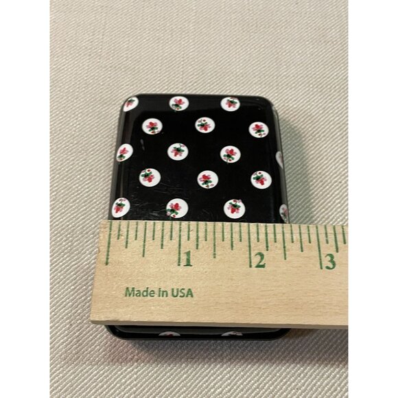 Isaac Mizrahi New York RFID Card Holder Used Black Floral - Picture 7 of 14